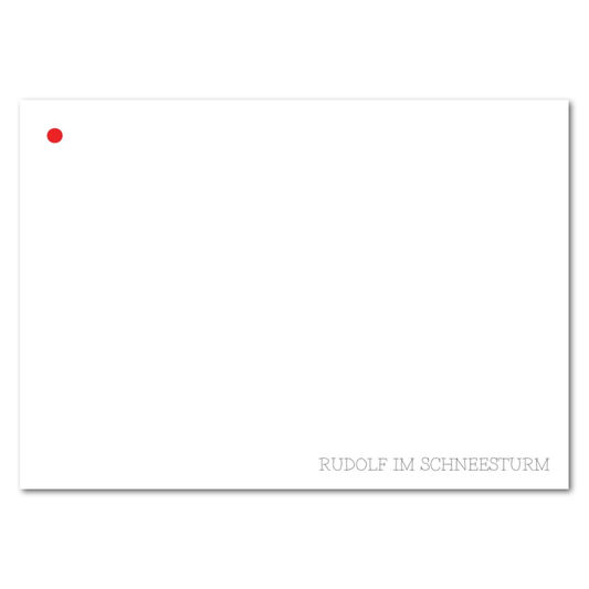 Postkarte "Rudolf im Schneesturm"