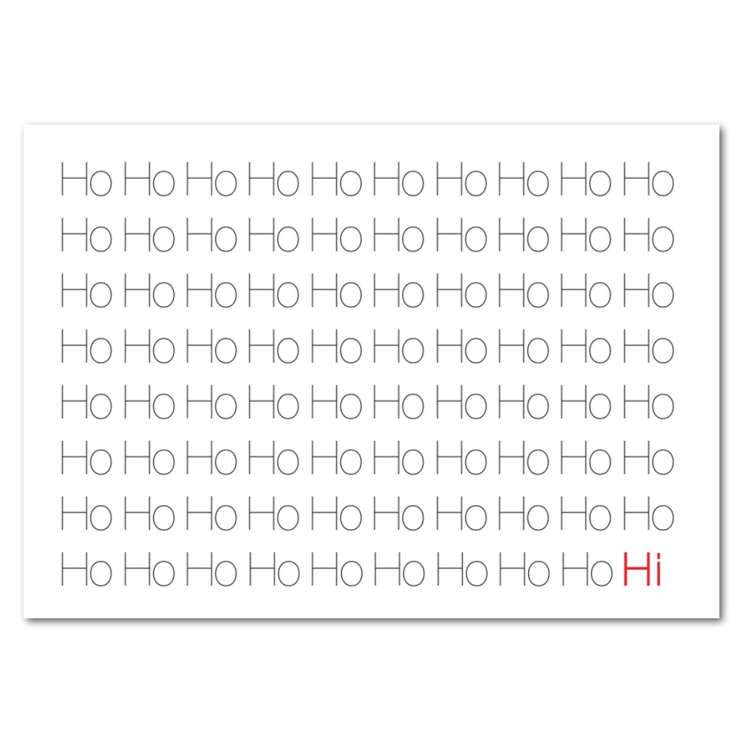 Postkarte "Ho, ho - Hi"