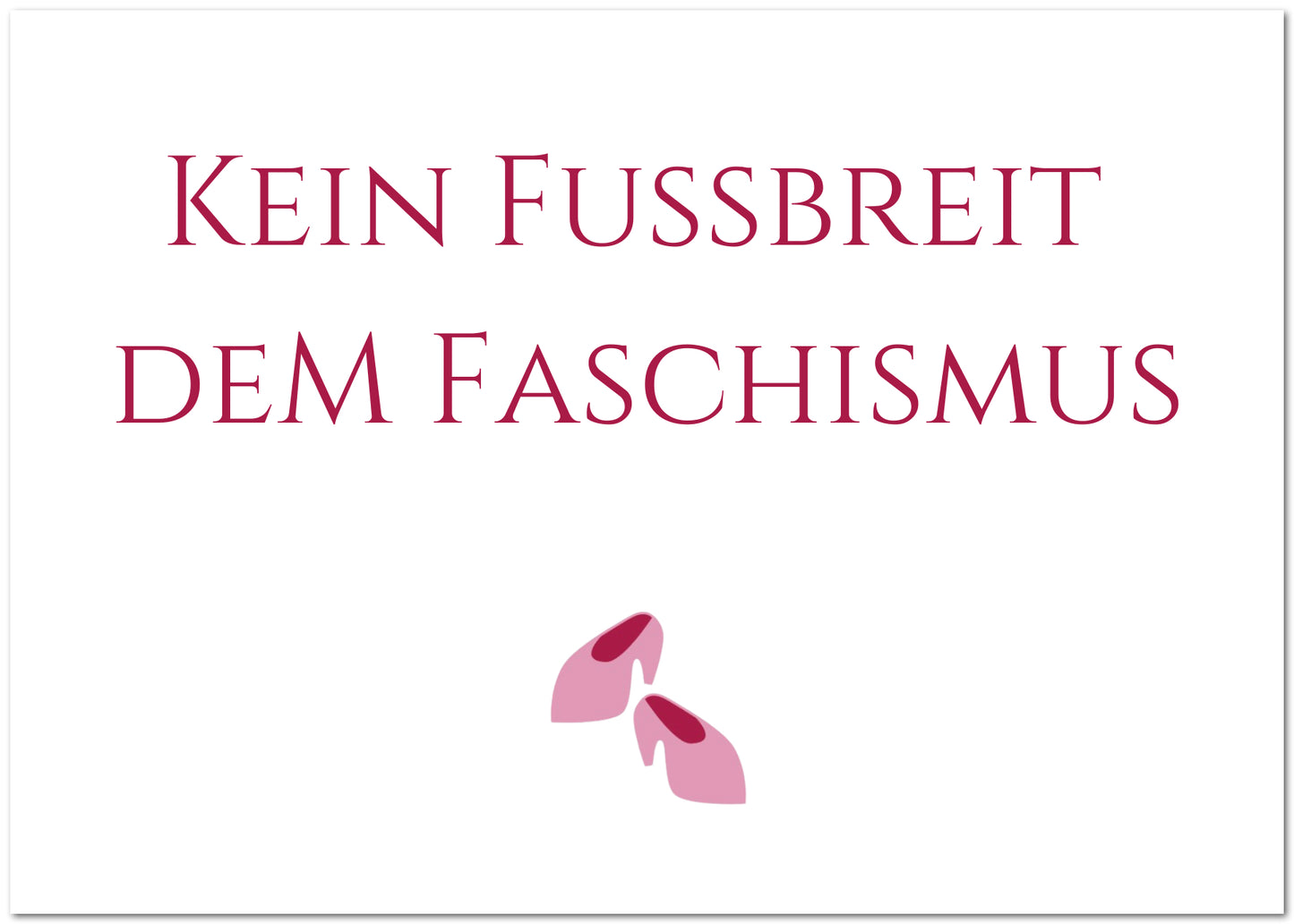 Postkarte "Kein Fussbreit dem Faschismus"