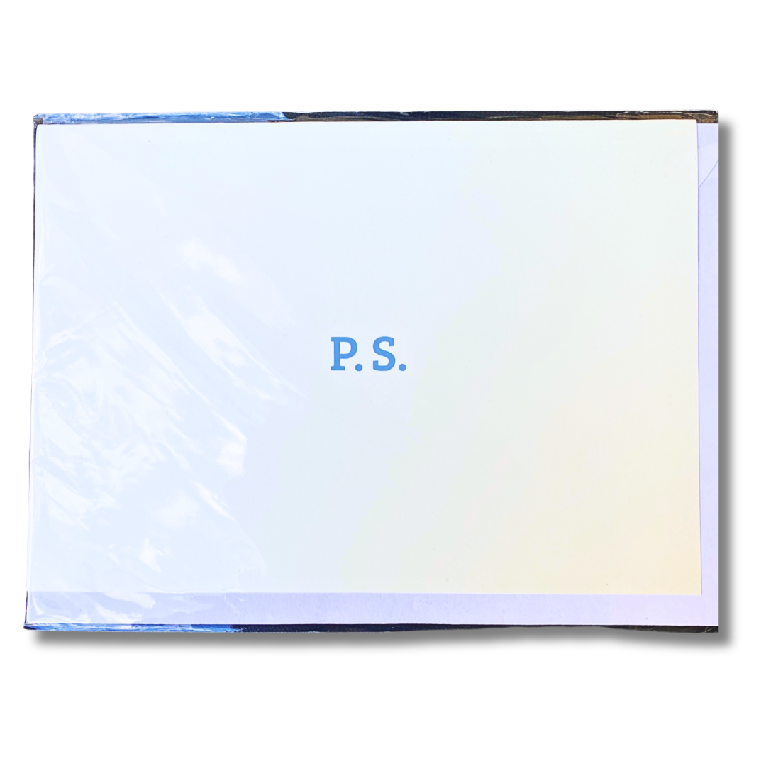 Grußkarte "P.S." mit Umschlag