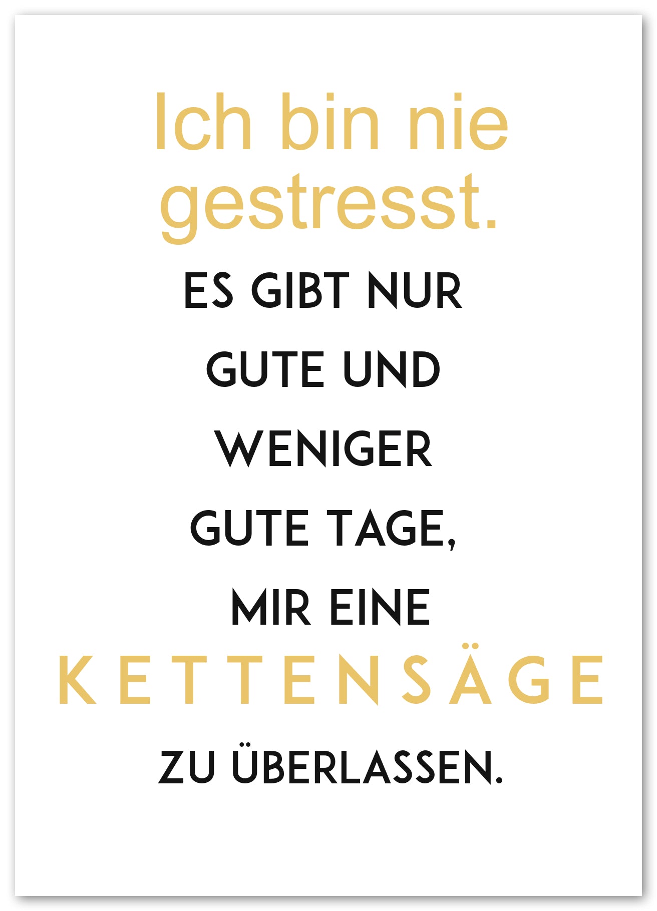 Postkarte "Ich bin nie gestresst" | Rabenmütter Verlag