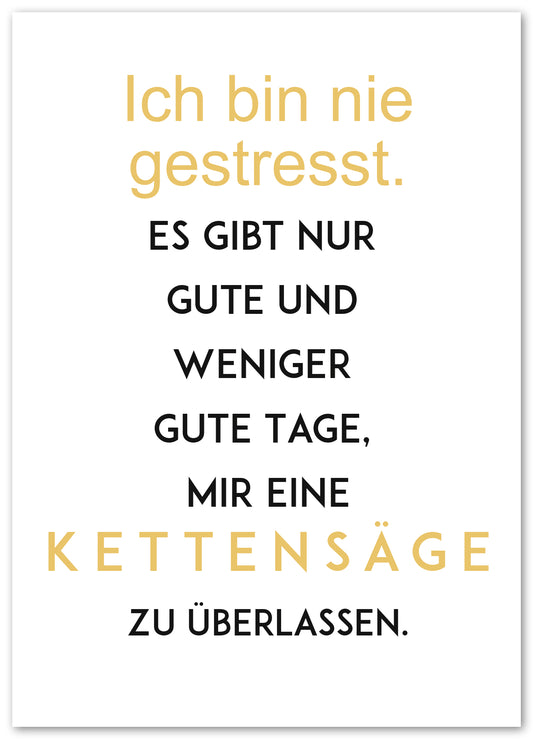 Postkarte "Ich bin nie gestresst" | Rabenmütter Verlag
