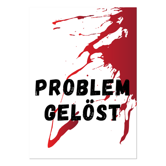 Postkarte "Problem gelöst" | Rabenmütter Verlag