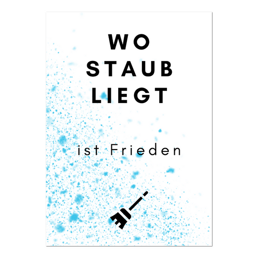 Postkarte "Wo Staub liegt ist Frieden" | Rabenmütter Verlag