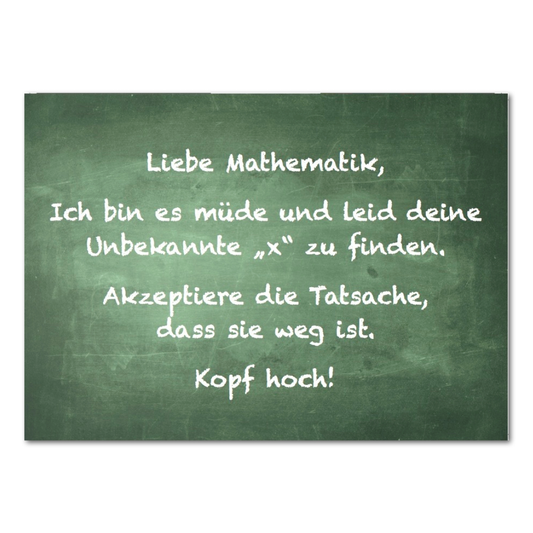 Postkarte "Liebe Mathematik"