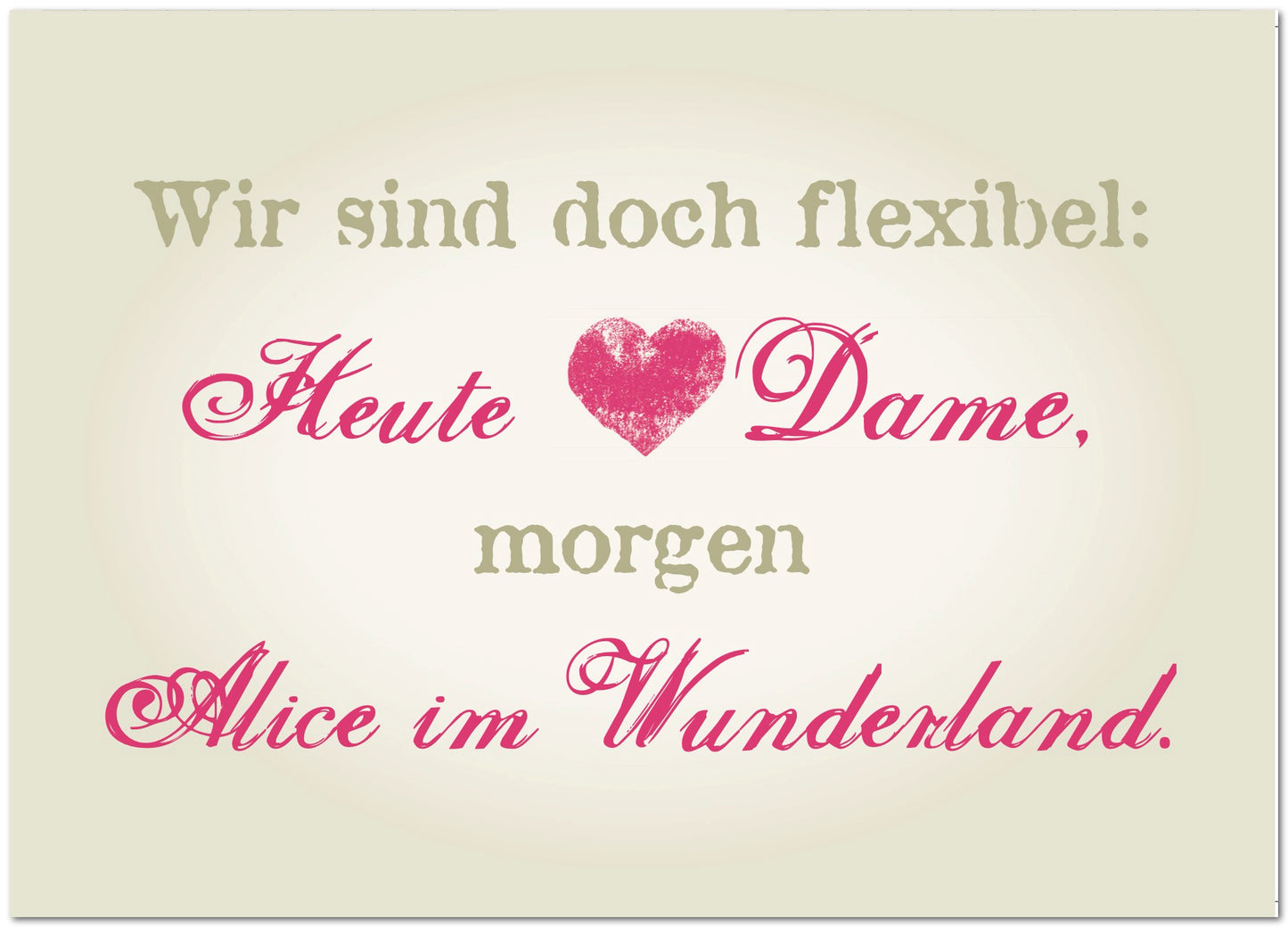 Postkarte "Ich bin flexibel"