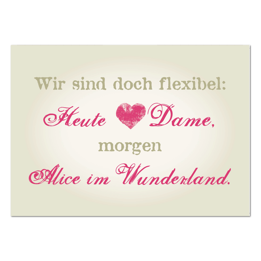 Postkarte "Ich bin flexibel"