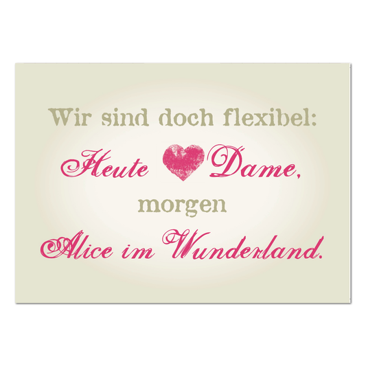 Postkarte "Ich bin flexibel"