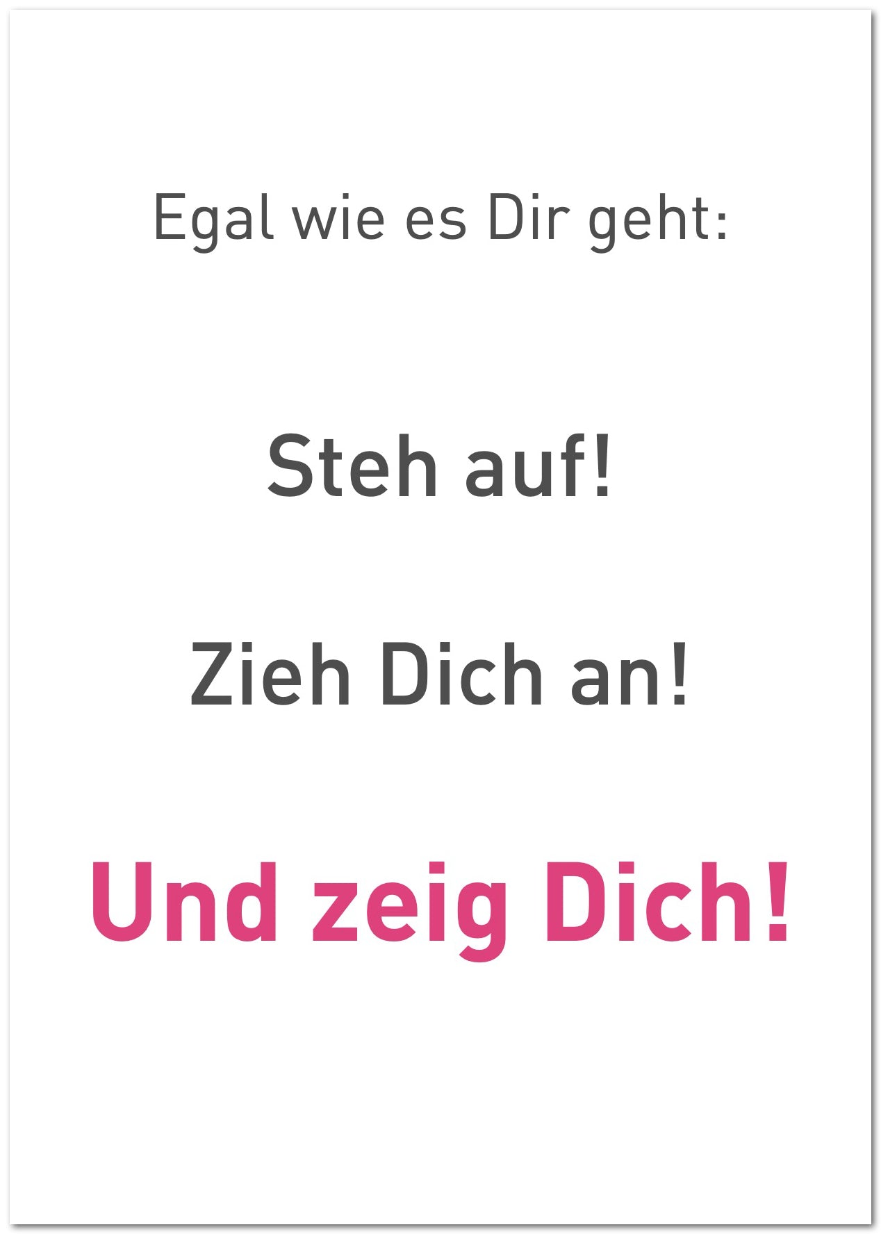 Postkarte "Zeig dich!"
