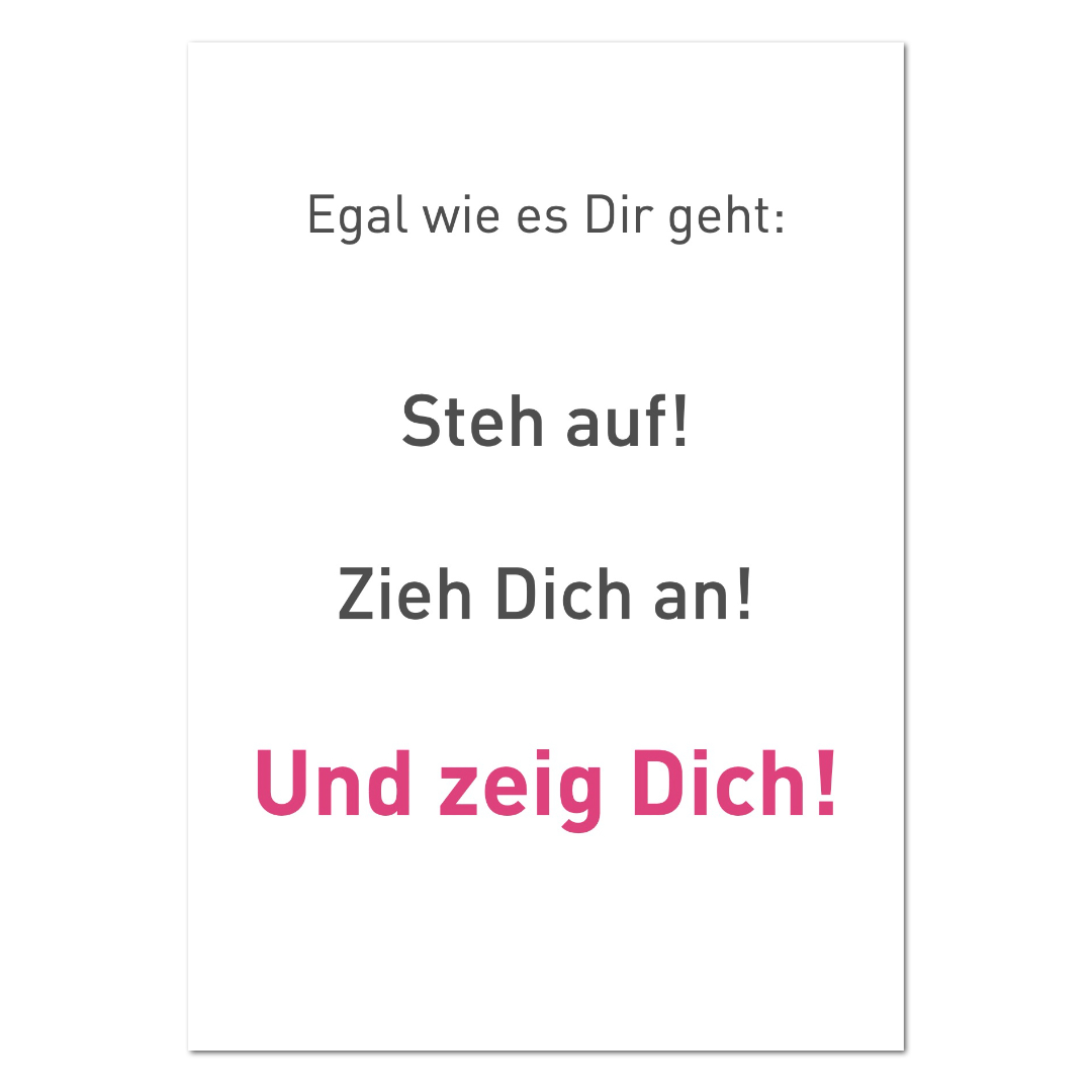 Postkarte "Zeig dich!"