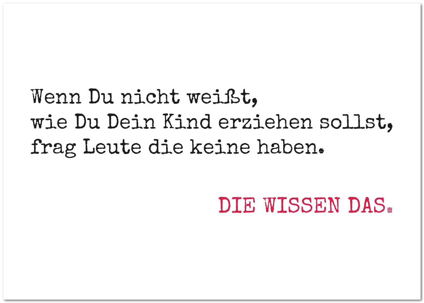 Postkarte "Kindererziehung"