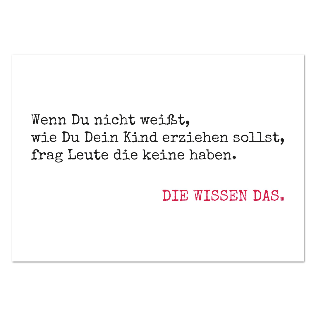 Postkarte "Kindererziehung"