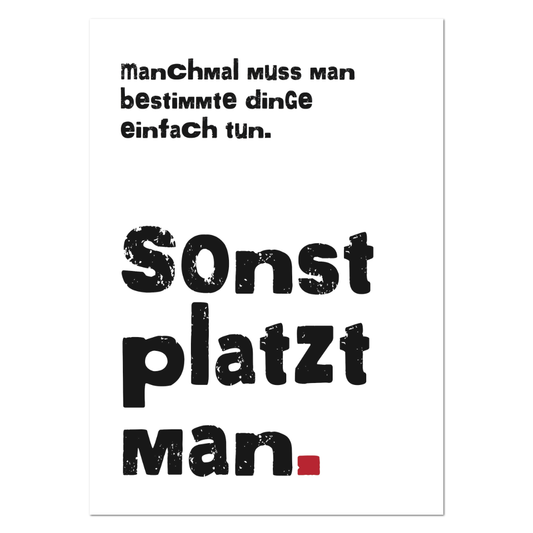 Postkarte "Dinge die man tun muss"