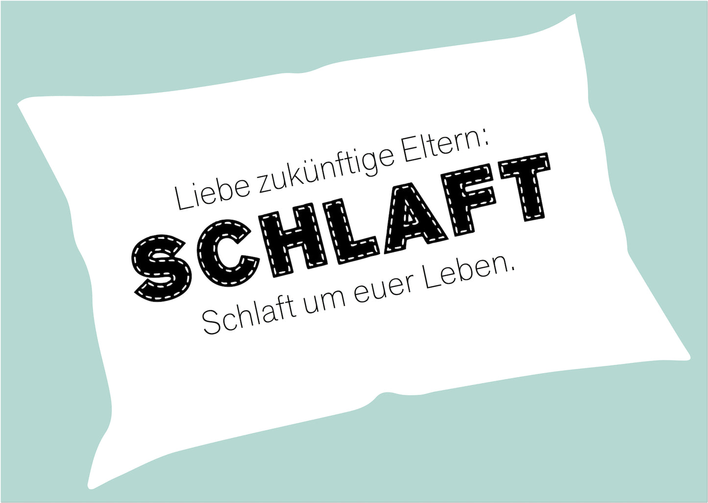 Postkarte "Eltern, schlaft um Euer Leben"