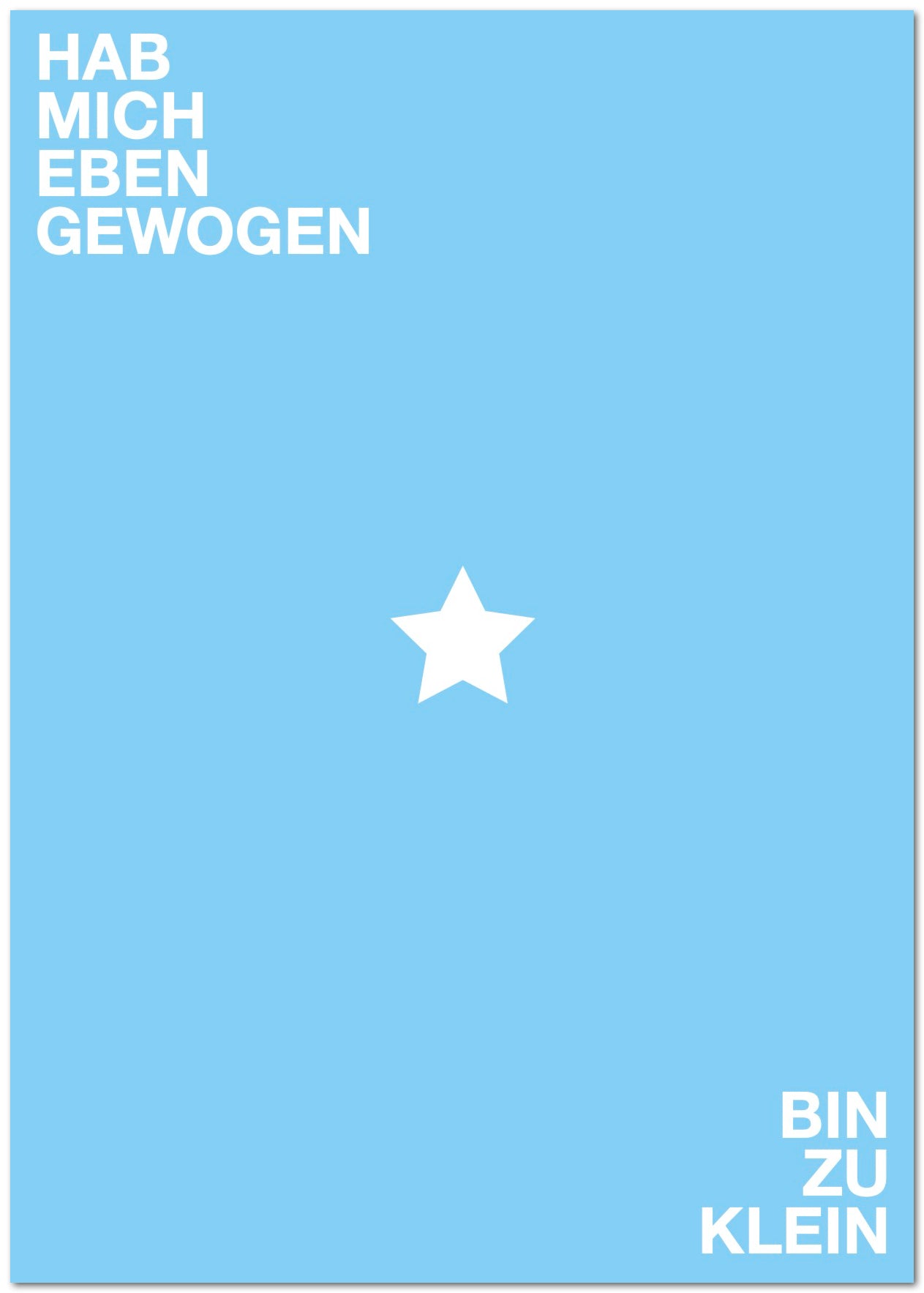 Postkarte "Bin zu klein"