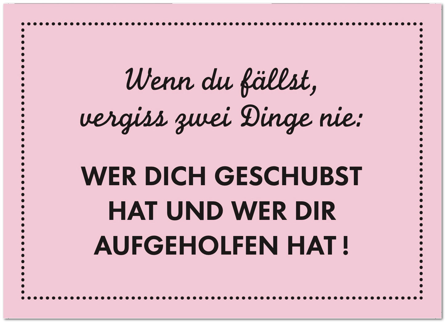 Postkarte "Vergiß nie"
