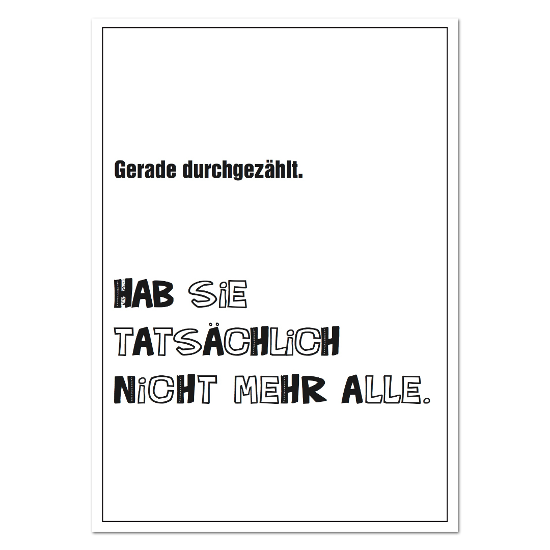Postkarte "Hab sie nicht mehr alle"