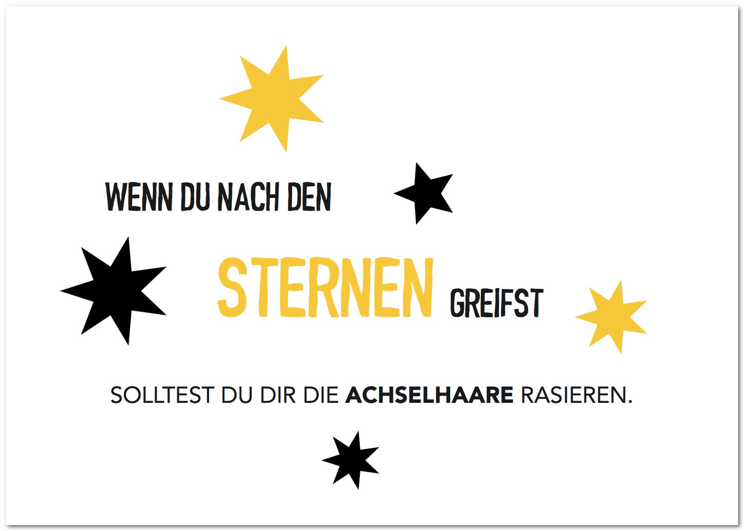 Postkarte "Achselhaare"