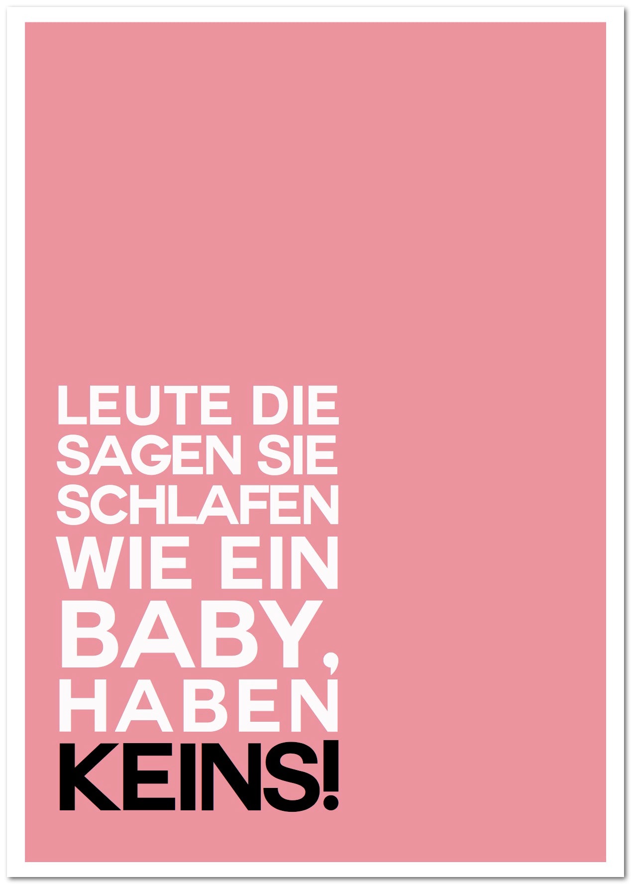 Postkarte "Schlafen wie ein Baby"
