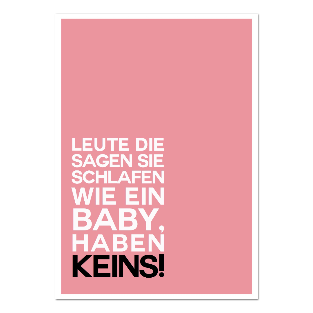 Postkarte "Schlafen wie ein Baby"