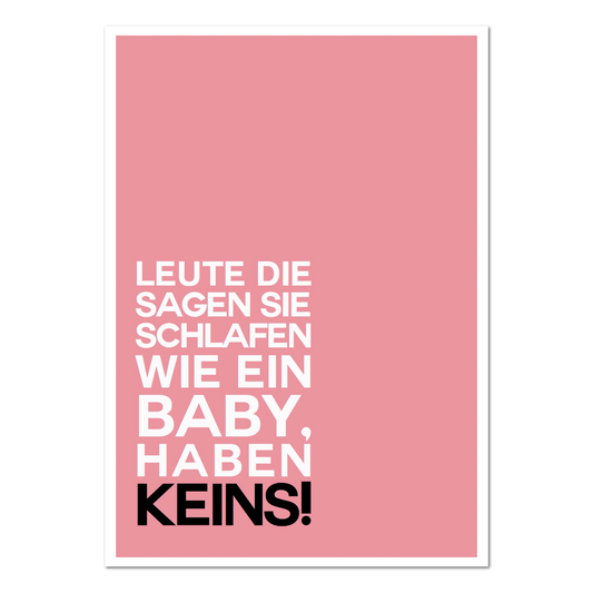Postkarte "Schlafen wie ein Baby"