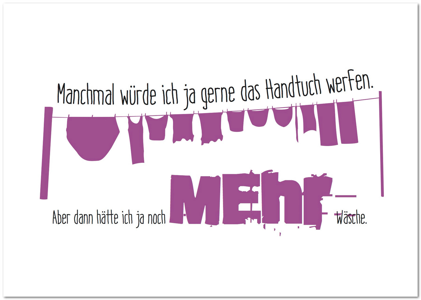 Postkarte "Handtuch werfen"