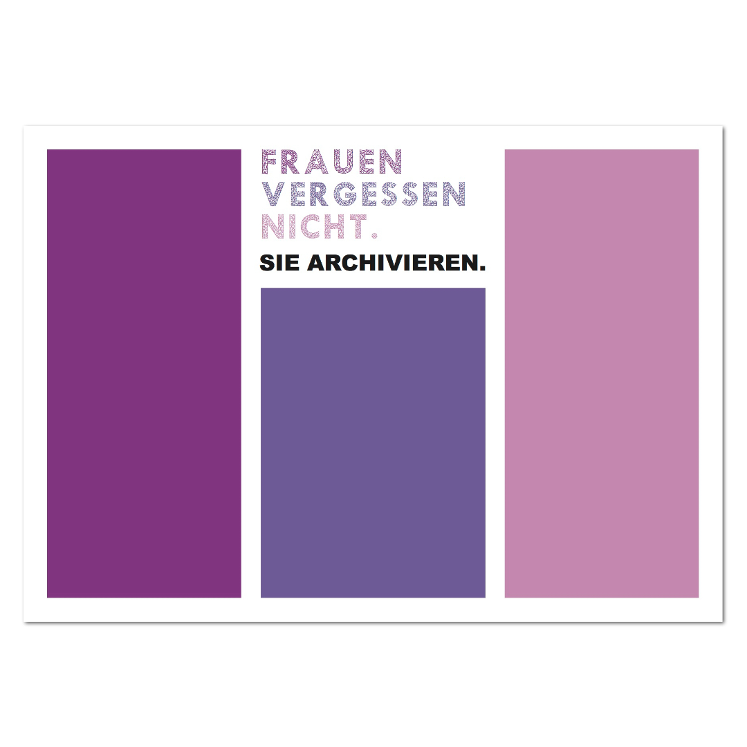Postkarte "Frauen vergessen nicht"