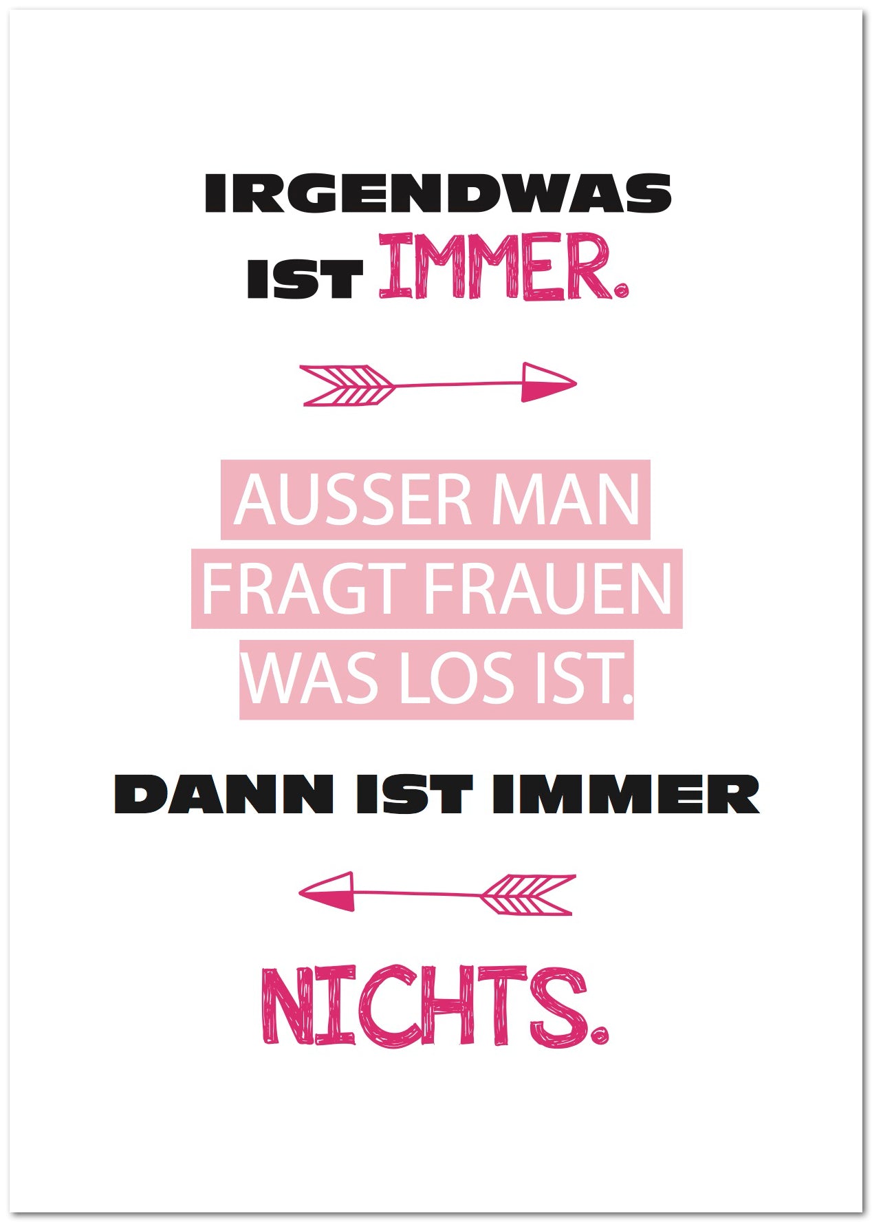Postkarte "Irgendwas ist immer"