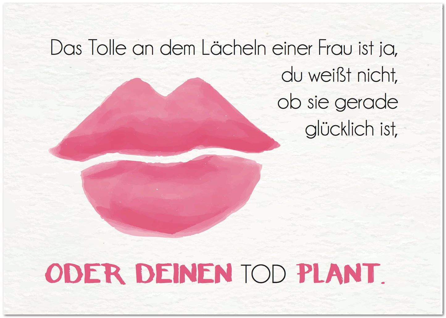 Postkarte "Das Lächeln einer Frau"