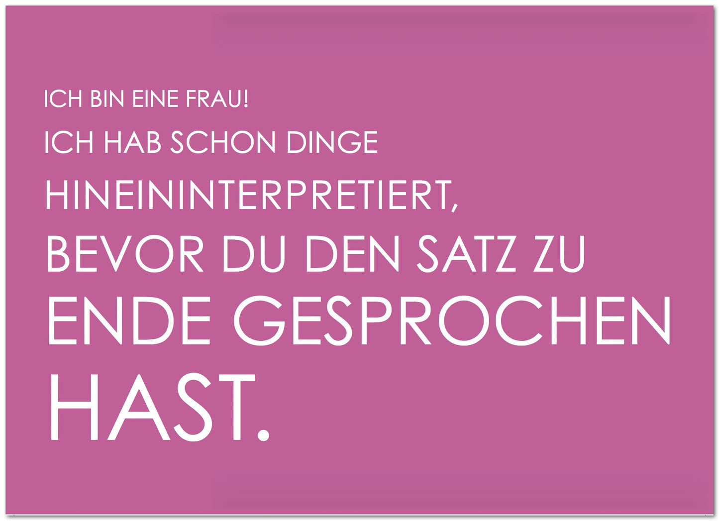 Postkarte "Ich bin eine Frau"