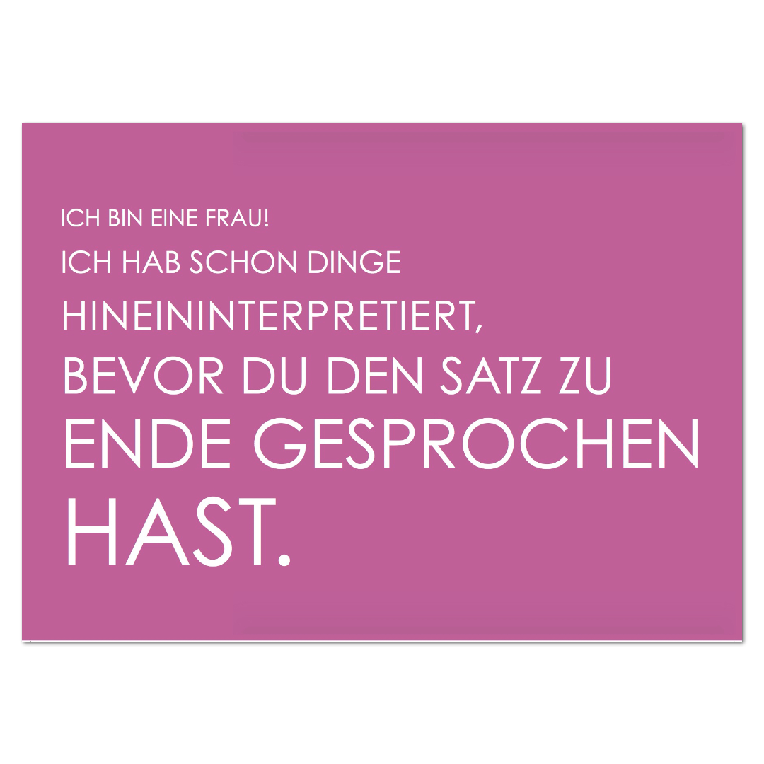 Postkarte "Ich bin eine Frau"