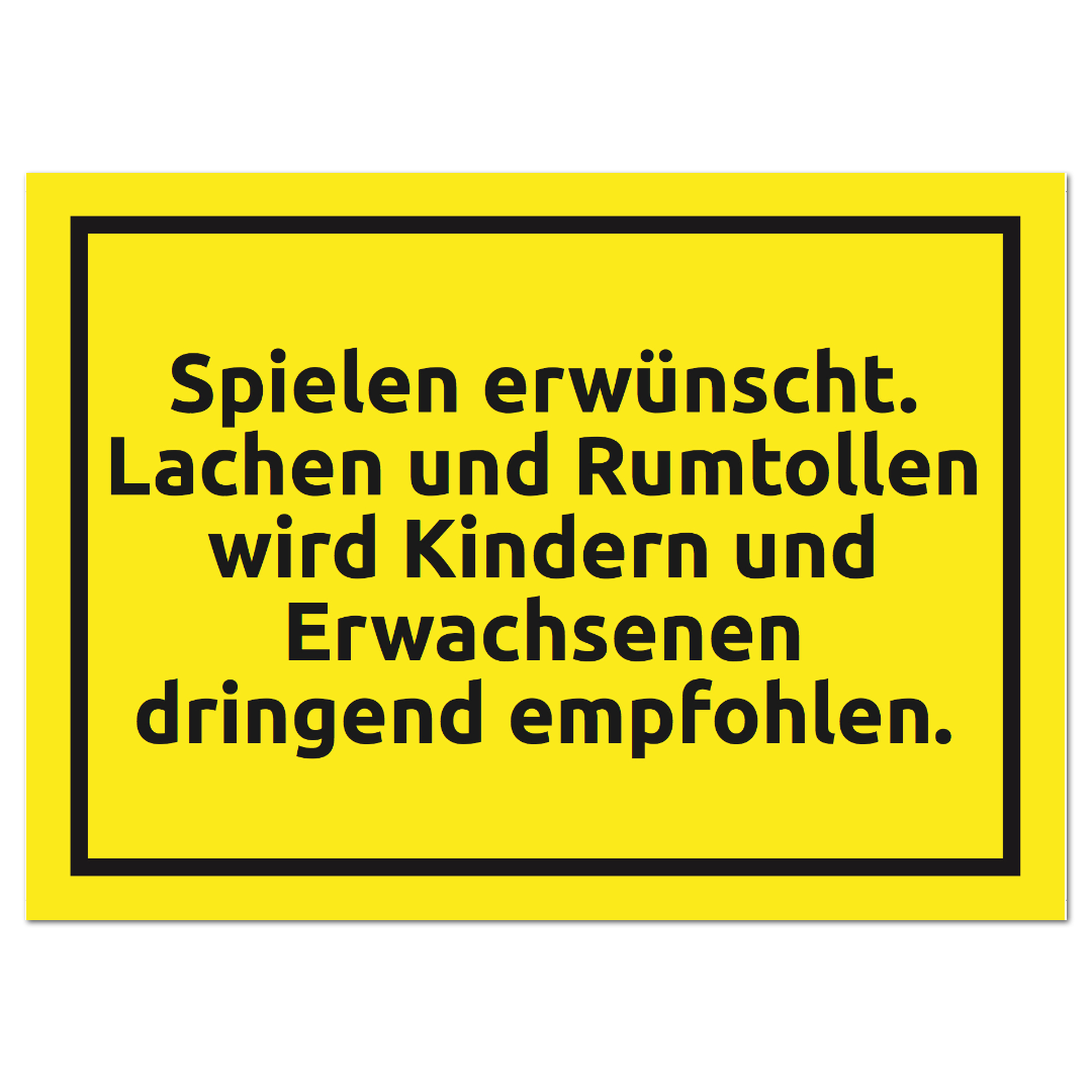 Postkarte "Spielen erwünscht"