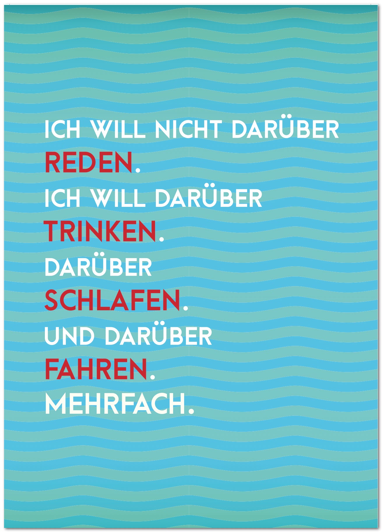 Postkarte "Ich will nicht reden"