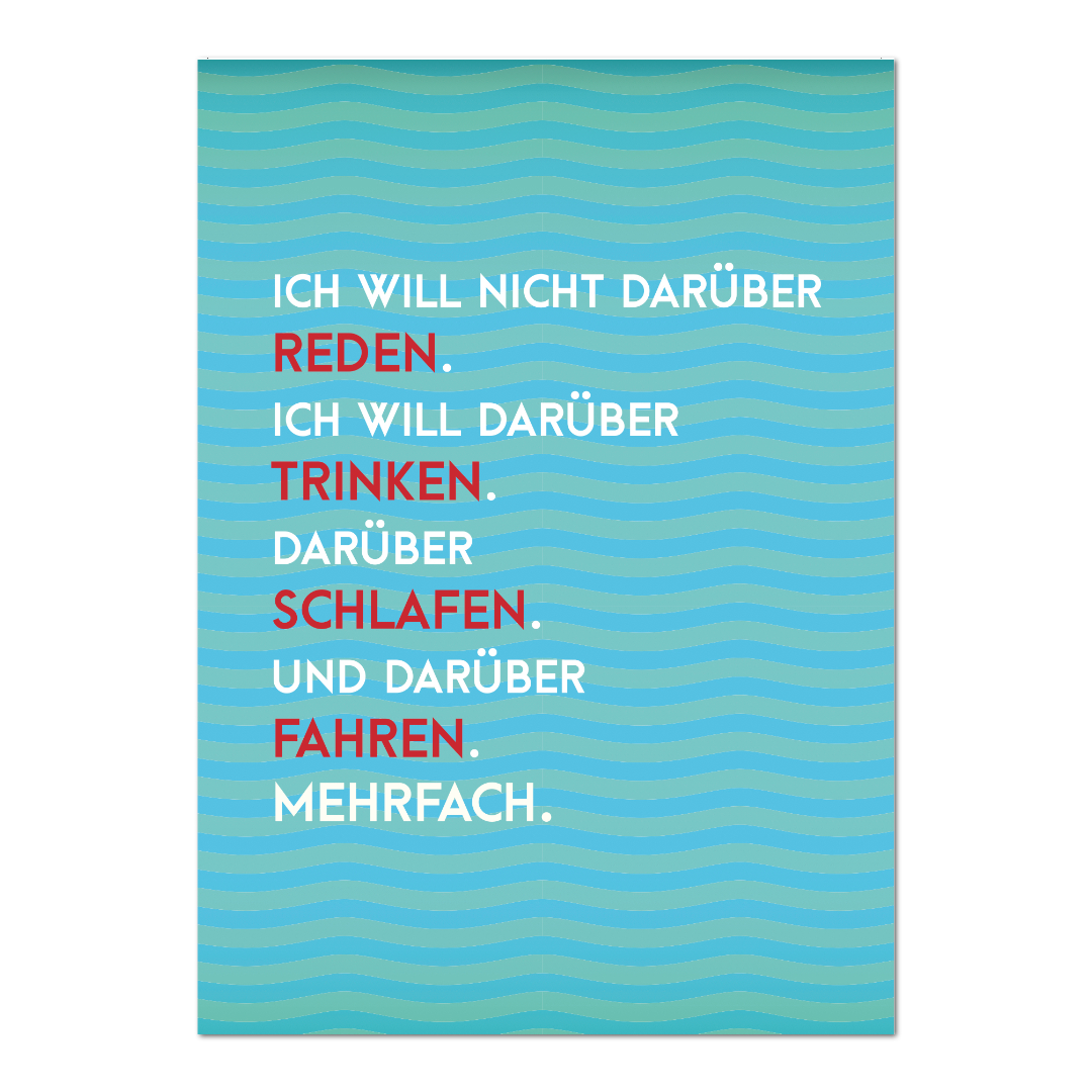 Postkarte "Ich will nicht reden"