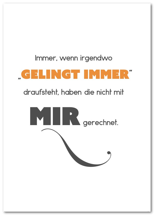 Postkarte "Gelingt immer"