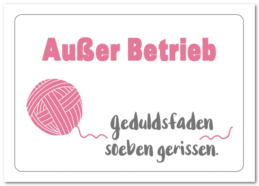 Postkarte "Außer Betrieb"