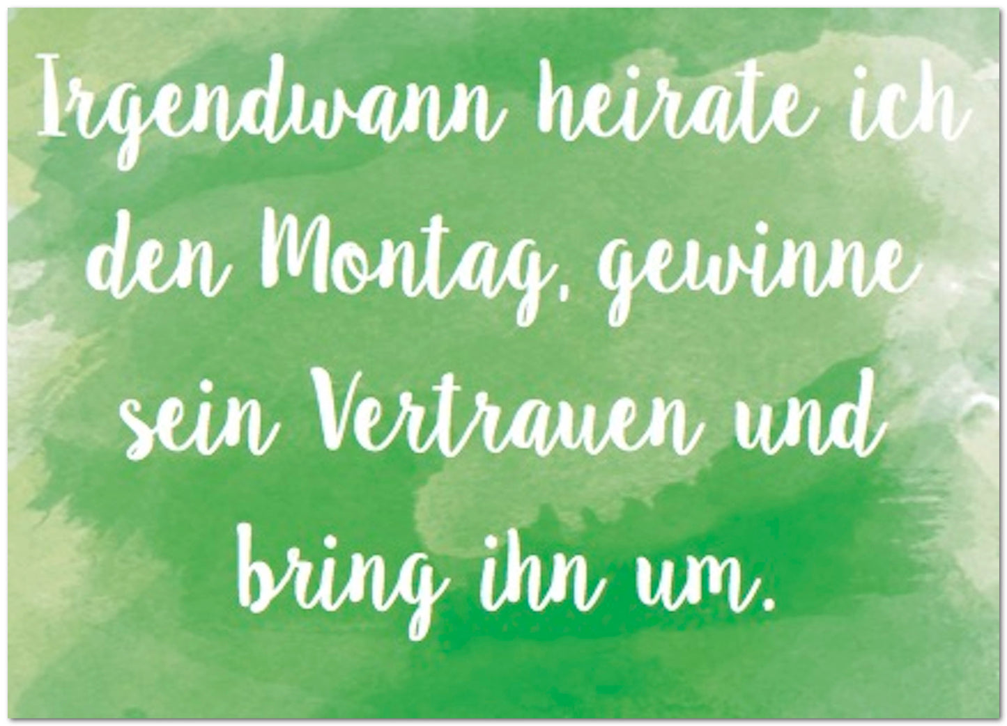Postkarte "Montag"