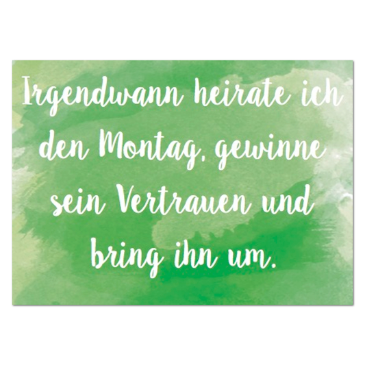 Postkarte "Montag"