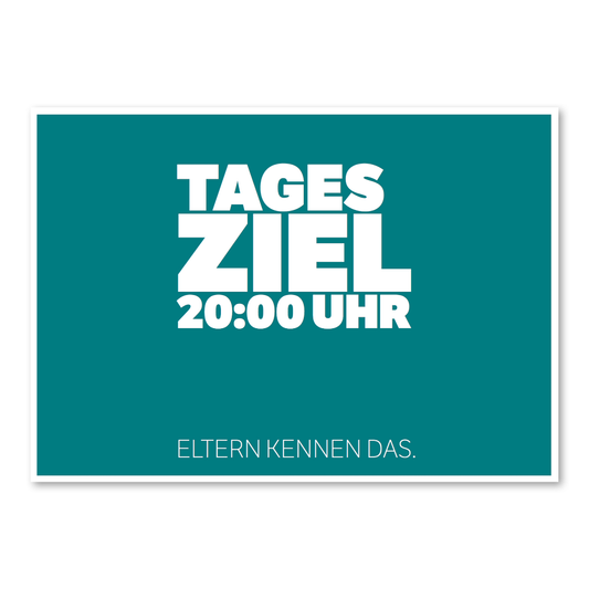 Postkarte "Tagesziel"