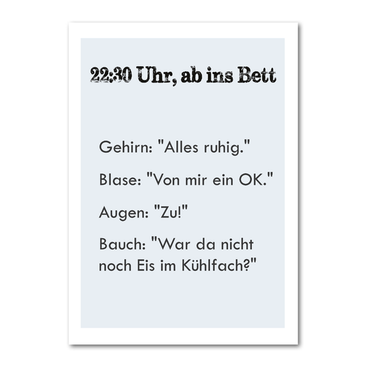 Postkarte "22:30 Uhr"