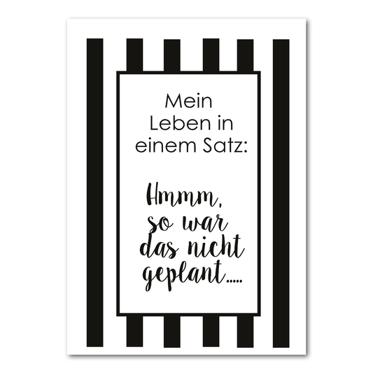 Postkarte "So war das nicht geplant"