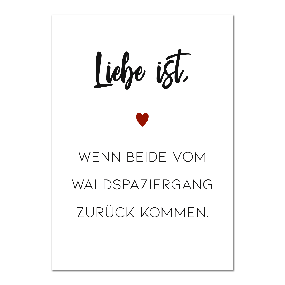 Postkarte "Liebe ist..."