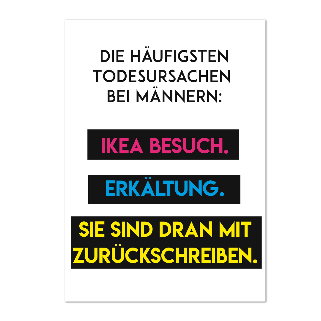 Postkarte "Todesursachen"