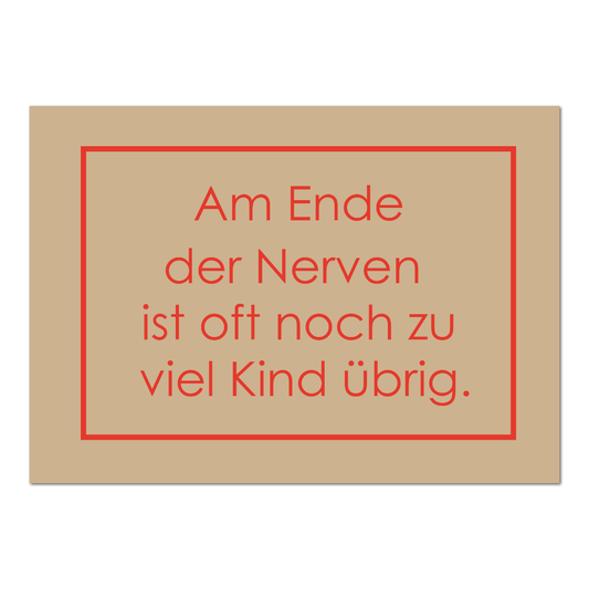 Postkarte Am Ende der Nerven