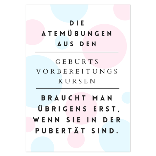 Postkarte Geburtsvorbereitungskurs | Rabenmuetter Verlag