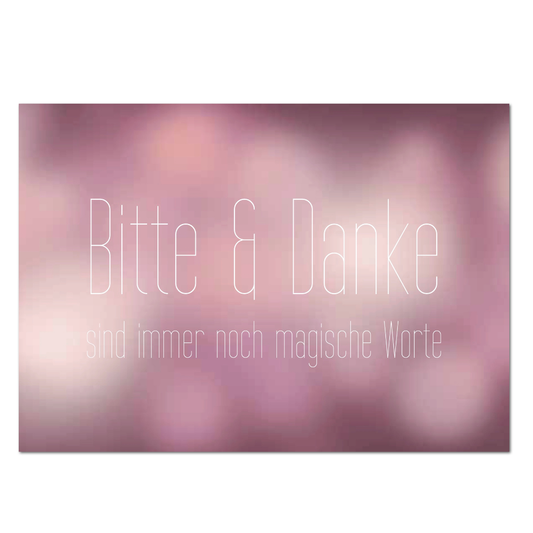 Postkarte Bitte und Danke | Rabenmütter Verlag