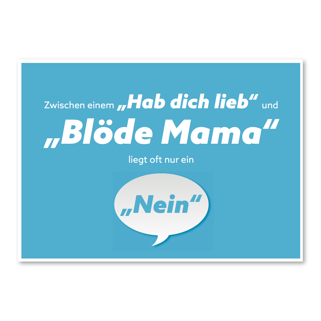 Postkarte Blöde Mama | Rabenmütter Verlag