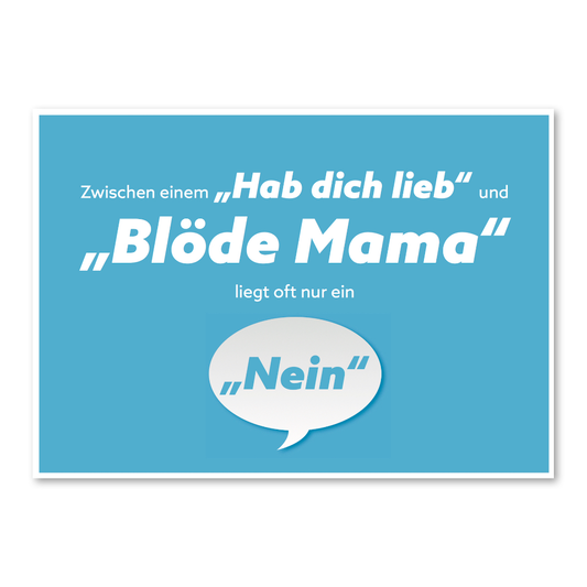 Postkarte Blöde Mama | Rabenmütter Verlag