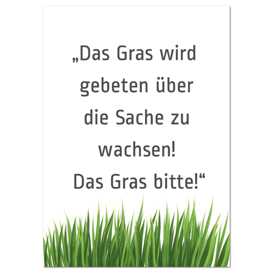 Postkarte "Das Gras bitte" | Rabenmütter Verlag