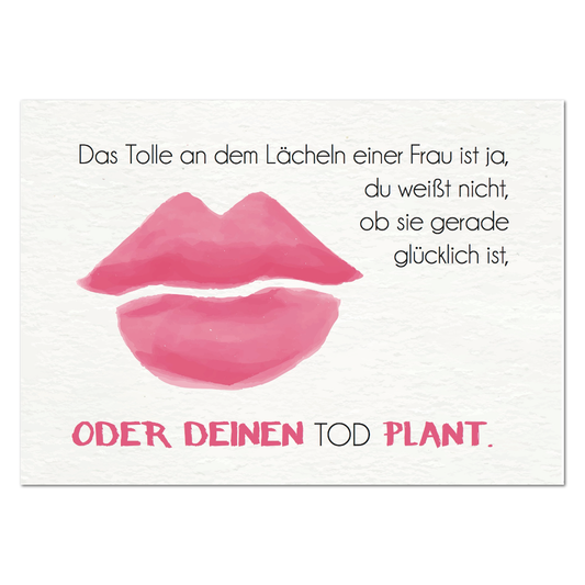 Postkarte "Das Lächeln einer Frau" | Rabenmütter Verlag